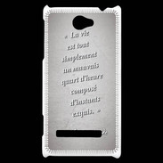 Coque HTC Windows Phone 8S Quart d'heure Gris Citation Oscar Wilde