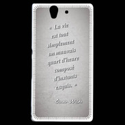 Coque Sony Xperia Z Quart d'heure Gris Citation Oscar Wilde