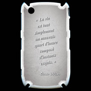 Coque Blackberry 8520 Quart d'heure Gris Citation Oscar Wilde