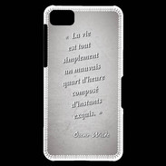 Coque Blackberry Z10 Quart d'heure Gris Citation Oscar Wilde
