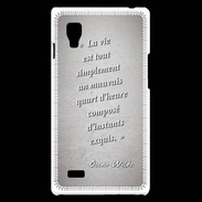Coque LG Optimus L9 Quart d'heure Gris Citation Oscar Wilde