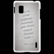 Coque LG Optimus G Quart d'heure Gris Citation Oscar Wilde