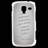Coque Samsung Galaxy Ace 2 Quart d'heure Gris Citation Oscar Wilde