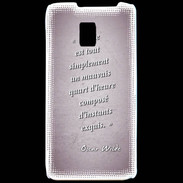 Coque LG P990 Quart d'heure Rose Citation Oscar Wilde