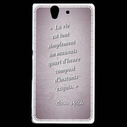 Coque Sony Xperia Z Quart d'heure Rose Citation Oscar Wilde