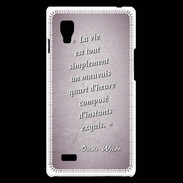 Coque LG Optimus L9 Quart d'heure Rose Citation Oscar Wilde