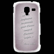 Coque Samsung Galaxy Ace 2 Quart d'heure Rose Citation Oscar Wilde