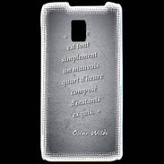 Coque LG P990 Quart d'heure Noir Citation Oscar Wilde