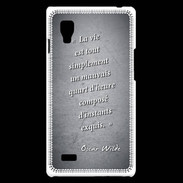 Coque LG Optimus L9 Quart d'heure Noir Citation Oscar Wilde