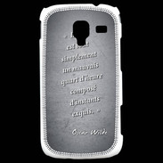 Coque Samsung Galaxy Ace 2 Quart d'heure Noir Citation Oscar Wilde