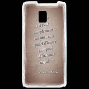 Coque LG P990 Quart d'heure Rouge Citation Oscar Wilde