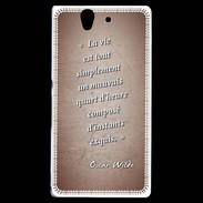 Coque Sony Xperia Z Quart d'heure Rouge Citation Oscar Wilde