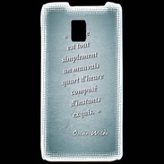 Coque LG P990 Quart d'heure Turquoise Citation Oscar Wilde