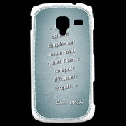 Coque Samsung Galaxy Ace 2 Quart d'heure Turquoise Citation Oscar Wilde