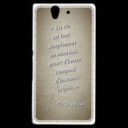 Coque Sony Xperia Z Quart d'heure Sepia Citation Oscar Wilde