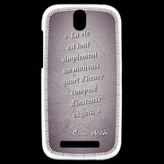 Coque HTC One SV Quart d'heure Violet Citation Oscar Wilde