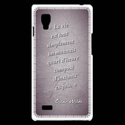 Coque LG Optimus L9 Quart d'heure Violet Citation Oscar Wilde
