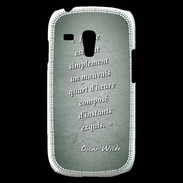 Coque Samsung Galaxy S3 Mini Quart d'heure vert Citation Oscar Wilde