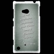 Coque Nokia Lumia 720 Quart d'heure vert Citation Oscar Wilde