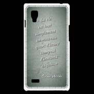Coque LG Optimus L9 Quart d'heure vert Citation Oscar Wilde