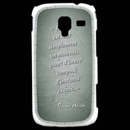 Coque Samsung Galaxy Ace 2 Quart d'heure vert Citation Oscar Wilde