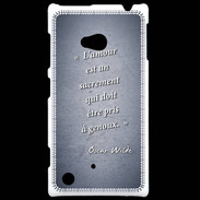 Coque Nokia Lumia 720 Sacrement amour Bleu Citation Oscar Wilde