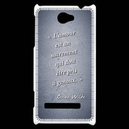Coque HTC Windows Phone 8S Sacrement amour Bleu Citation Oscar Wilde