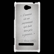 Coque HTC Windows Phone 8S Sacrement amour Gris Citation Oscar Wilde