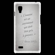 Coque LG Optimus L9 Sacrement amour Gris Citation Oscar Wilde