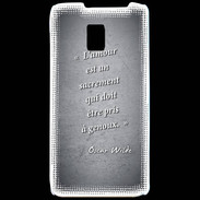 Coque LG P990 Sacrement amour Noir Citation Oscar Wilde