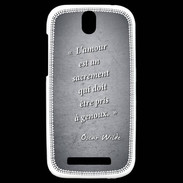 Coque HTC One SV Sacrement amour Noir Citation Oscar Wilde