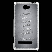 Coque HTC Windows Phone 8S Sacrement amour Noir Citation Oscar Wilde