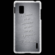 Coque LG Optimus G Sacrement amour Noir Citation Oscar Wilde