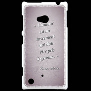 Coque Nokia Lumia 720 Sacrement amour Rose Citation Oscar Wilde