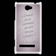 Coque HTC Windows Phone 8S Sacrement amour Rose Citation Oscar Wilde