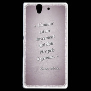 Coque Sony Xperia Z Sacrement amour Rose Citation Oscar Wilde