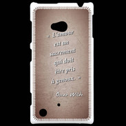 Coque Nokia Lumia 720 Sacrement amour Rouge Citation Oscar Wilde