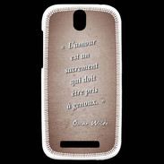 Coque HTC One SV Sacrement amour Rouge Citation Oscar Wilde