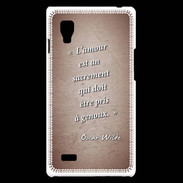 Coque LG Optimus L9 Sacrement amour Rouge Citation Oscar Wilde