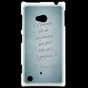 Coque Nokia Lumia 720 Sacrement amour Turquoise Citation Oscar Wilde