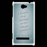 Coque HTC Windows Phone 8S Sacrement amour Turquoise Citation Oscar Wilde