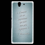 Coque Sony Xperia Z Sacrement amour Turquoise Citation Oscar Wilde