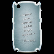 Coque Blackberry 8520 Sacrement amour Turquoise Citation Oscar Wilde