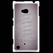 Coque Nokia Lumia 720 Sacrement amour Violet Citation Oscar Wilde