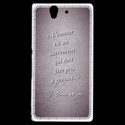 Coque Sony Xperia Z Sacrement amour Violet Citation Oscar Wilde