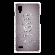 Coque LG Optimus L9 Sacrement amour Violet Citation Oscar Wilde