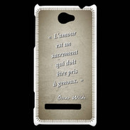 Coque HTC Windows Phone 8S Sacrement amour Sepia Citation Oscar Wilde