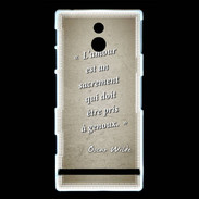 Coque Sony Xperia P Sacrement amour Sepia Citation Oscar Wilde