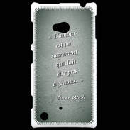 Coque Nokia Lumia 720 Sacrement amour Vert Citation Oscar Wilde