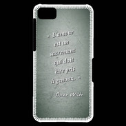Coque Blackberry Z10 Sacrement amour Vert Citation Oscar Wilde